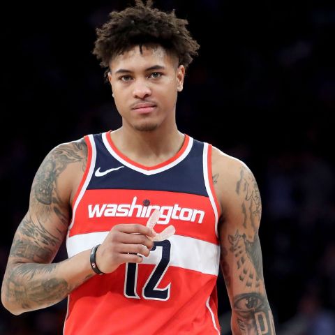 Kelly Oubre Jr caught on the camera in Washington's jersey.